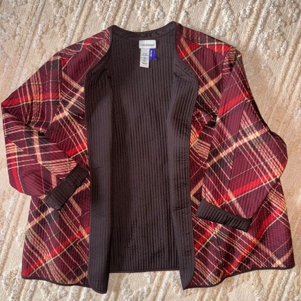 NWT Reversible Plaid Quilted Jacket 3XWP 26/28WP Petite